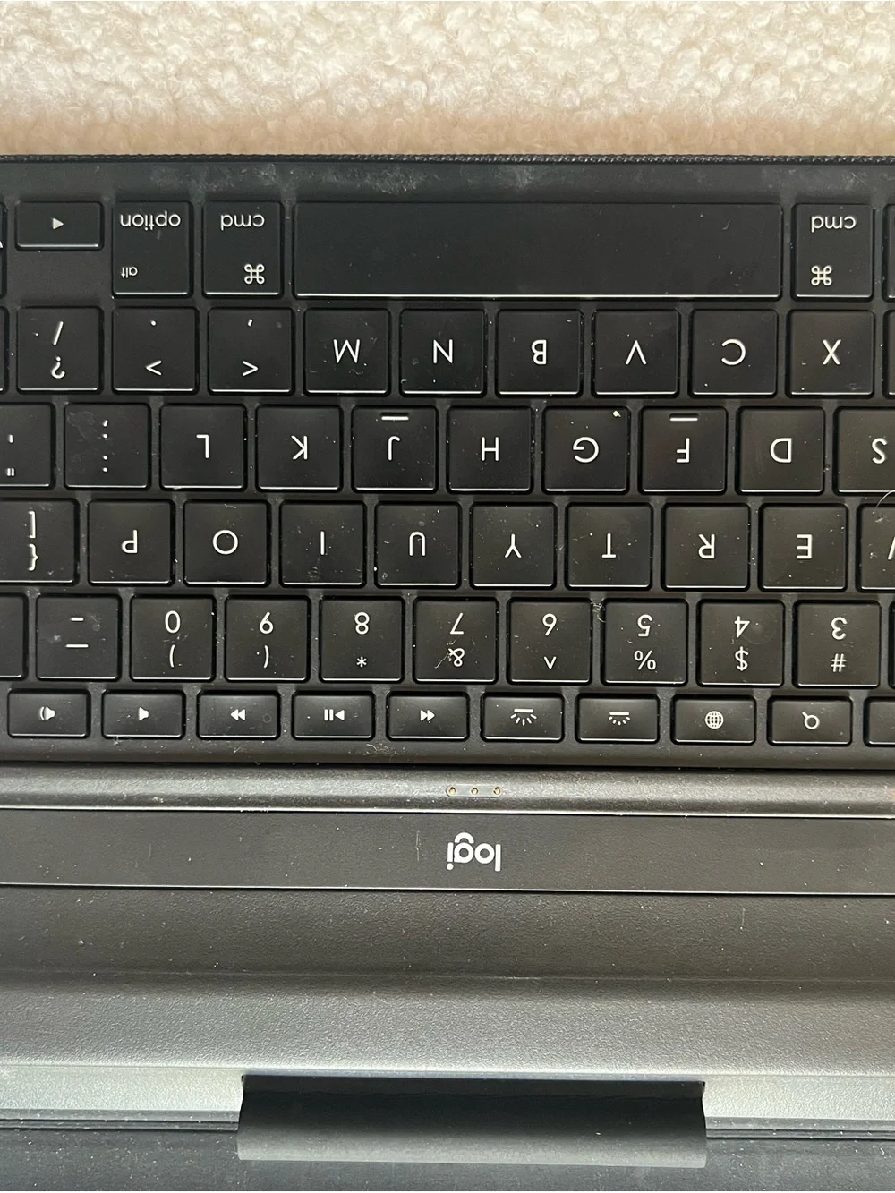 Logitech Black Tablet Folio Case with Stand, Keyboard and pencil holder